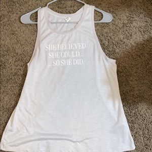 Woman’s grey tank top